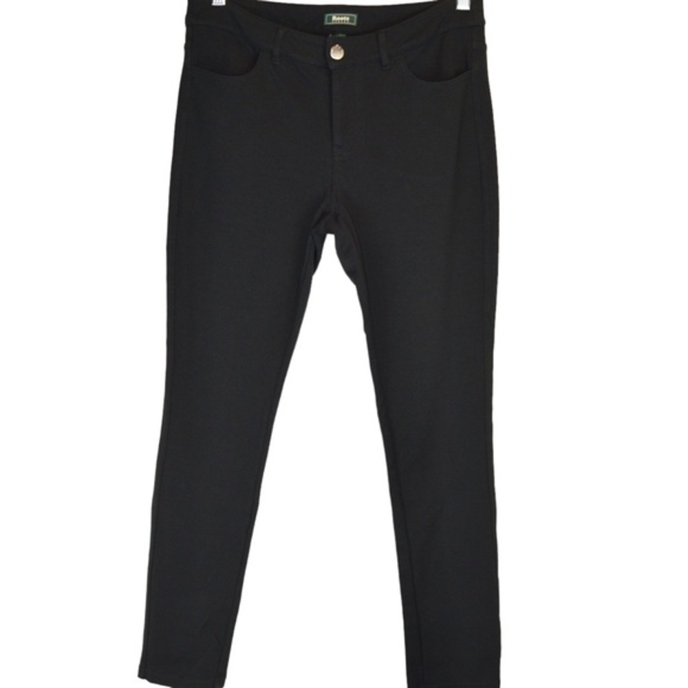 Roots‎ Canada Stretchy Slim Leg Black Pants, Size Small